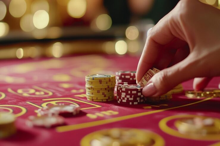 Texas Hold'em Bonus live dealer table on menangbet login